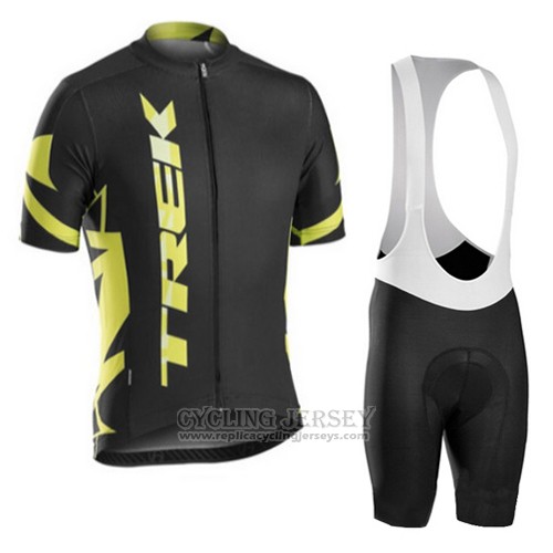 2016 Cycling Jersey Trek Bontrager Yellow and Black Short Sleeve and Bib Short